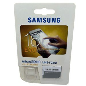 Samsung 16GB EVO MicroSDHC UHS-I Card With SD Adapter A104